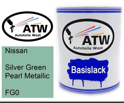 Nissan, Silver Green Pearl Metallic, FG0: 1L Lackdose, von ATW Autoteile West.